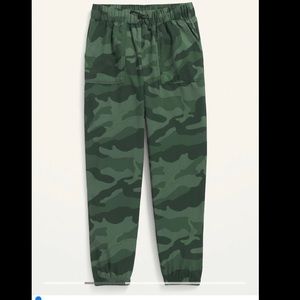 New OLD NAVY Girls Stretchtech Jogger Performance Pants Green Camo Camouflage